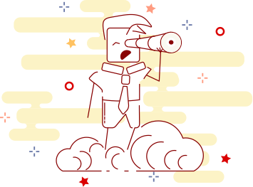 человек с биноклем